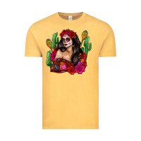 Vintage Mustard mexico girl Vintage Tee - Zillion Design Studio