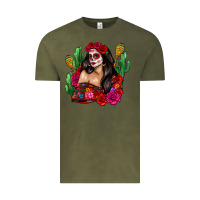 Vintage Olive mexico girl Vintage Tee - Zillion Design Studio