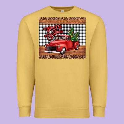 Merry Christmas Truck Premium Sweatshirt Designed By Jasminsmagicworld