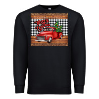 Black merry Christmas truck Premium Sweatshirt - Jasminsmagicworld