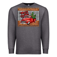 Charcoal Heather merry Christmas truck Premium Sweatshirt - Jasminsmagicworld