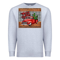Heather Grey merry Christmas truck Premium Sweatshirt - Jasminsmagicworld