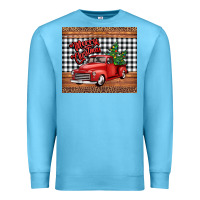 Ocean Blue merry Christmas truck Premium Sweatshirt - Jasminsmagicworld