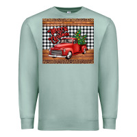 Seafoam merry Christmas truck Premium Sweatshirt - Jasminsmagicworld