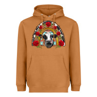 Meerkat black and white baby cow floral rose rainbow Heavyweight Hoodie - BarkalooDesign