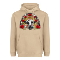 Mushroom black and white baby cow floral rose rainbow Heavyweight Hoodie - BarkalooDesign