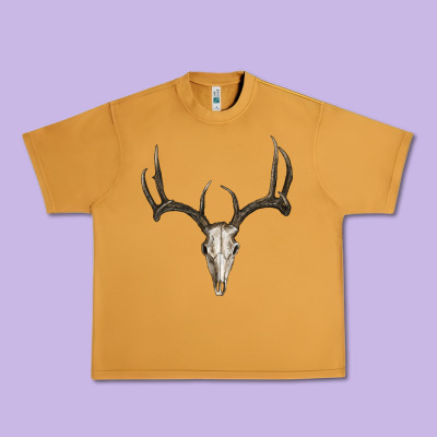 Deer Skull Urban Heavy Tee Designed By Ranaportraitstore