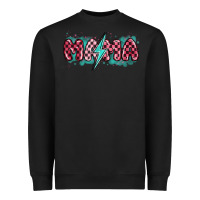 Black lightning bolt mama Heavyweight Sweatshirt - MaliasSmallBusiness