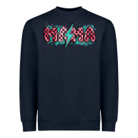 Navy lightning bolt mama Heavyweight Sweatshirt - MaliasSmallBusiness