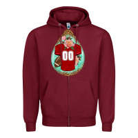 Burgundy american football and western roses teardrop Zipper Hoodie - BundleAndBundleShop