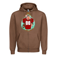 Chestnut american football and western roses teardrop Zipper Hoodie - BundleAndBundleShop