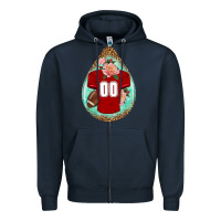 Navy american football and western roses teardrop Zipper Hoodie - BundleAndBundleShop