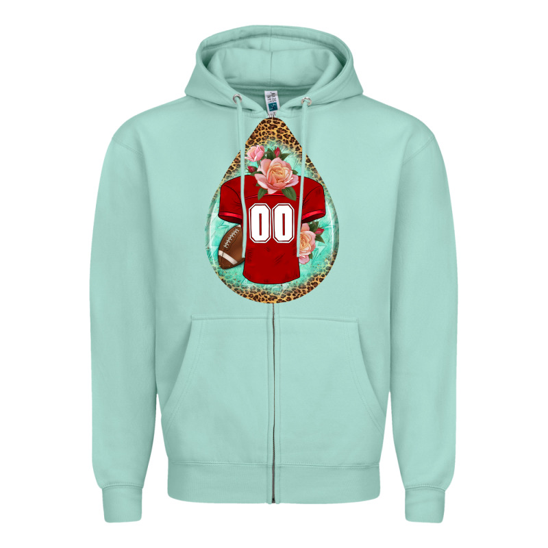 American Football And Western Roses Teardrop Zipper Hoodie by BundleAndBundleShop | Teevron