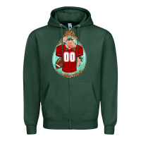 Sports Green american football and western roses teardrop Zipper Hoodie - BundleAndBundleShop
