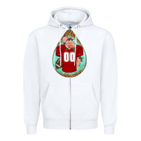 White american football and western roses teardrop Zipper Hoodie - BundleAndBundleShop