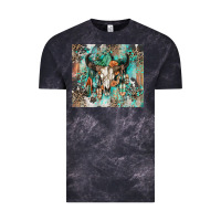 Cloud Black cowhide bull skull Vintage Tee - Zillion Design Studio