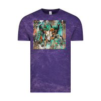 Cloud Purple cowhide bull skull Vintage Tee - Zillion Design Studio