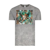 Cloud Rock cowhide bull skull Vintage Tee - Zillion Design Studio