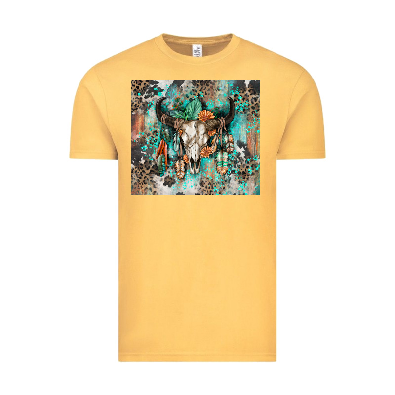 Cowhide Bull Skull Vintage Tee by Zillion Design Studio | Teevron