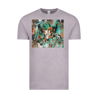 Vintage Zinc cowhide bull skull Vintage Tee - Zillion Design Studio