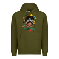 Army Green science teacher afro messy bun Premium Hoodie - NancyCooperArtShop