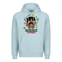 Blue Mist science teacher afro messy bun Premium Hoodie - NancyCooperArtShop