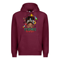 Burgundy science teacher afro messy bun Premium Hoodie - NancyCooperArtShop