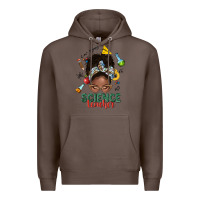 Coffee science teacher afro messy bun Premium Hoodie - NancyCooperArtShop