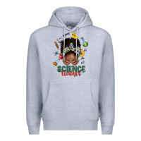 Heather Grey science teacher afro messy bun Premium Hoodie - NancyCooperArtShop