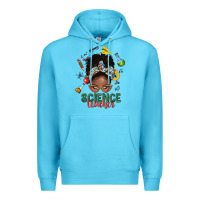 Ocean Blue science teacher afro messy bun Premium Hoodie - NancyCooperArtShop