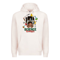 Pale Pink science teacher afro messy bun Premium Hoodie - NancyCooperArtShop