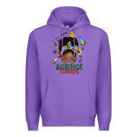 Purple science teacher afro messy bun Premium Hoodie - NancyCooperArtShop