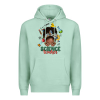 Seafoam science teacher afro messy bun Premium Hoodie - NancyCooperArtShop