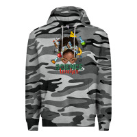 Slate Camo science teacher afro messy bun Premium Hoodie - NancyCooperArtShop