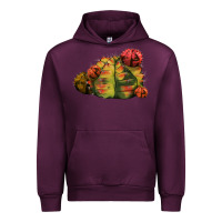 Mauve Wine Gymnocalycium Variegated Cactus Urban Hoodie - LillyAllenDesigns