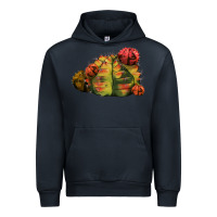 Navy Gymnocalycium Variegated Cactus Urban Hoodie - LillyAllenDesigns