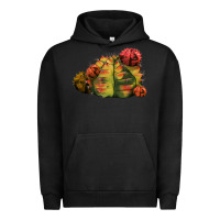 Pigment Black Gymnocalycium Variegated Cactus Urban Hoodie - LillyAllenDesigns