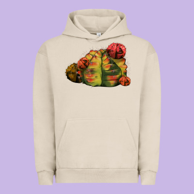 Gymnocalycium Variegated Cactus Urban Hoodie Designed By Lillyallendesigns