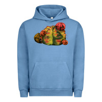 Pigment Pebble Blue Gymnocalycium Variegated Cactus Urban Hoodie - LillyAllenDesigns