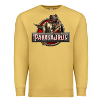 Antique Gold Papasaurus T-Rex Premium Sweatshirt - LillyAllenDesigns