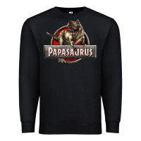 Black Papasaurus T-Rex Premium Sweatshirt - LillyAllenDesigns
