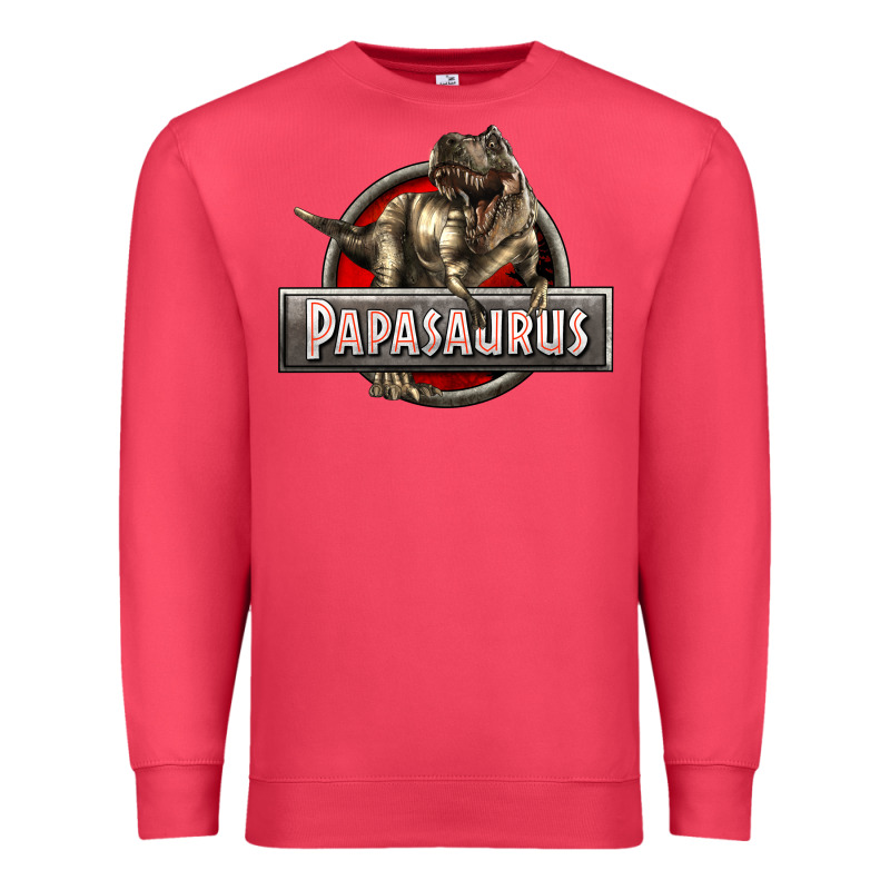Papasaurus T-rex Premium Sweatshirt by LillyAllenDesigns | Teevron