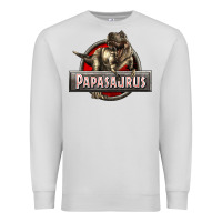 Dove Grey Papasaurus T-Rex Premium Sweatshirt - LillyAllenDesigns