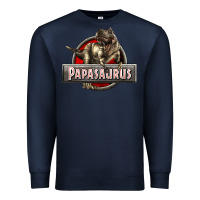 Navy Papasaurus T-Rex Premium Sweatshirt - LillyAllenDesigns