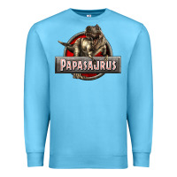 Ocean Blue Papasaurus T-Rex Premium Sweatshirt - LillyAllenDesigns
