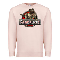 Pale Pink Papasaurus T-Rex Premium Sweatshirt - LillyAllenDesigns