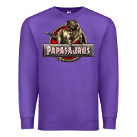 Purple Papasaurus T-Rex Premium Sweatshirt - LillyAllenDesigns