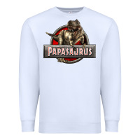 White Papasaurus T-Rex Premium Sweatshirt - LillyAllenDesigns