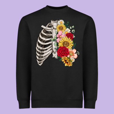 Heavyweight Sweatshirt floral ribcage