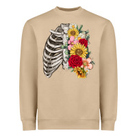 Mushroom floral ribcage Heavyweight Sweatshirt - MaliasSmallBusiness